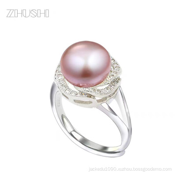 Natural freshwater pearl ring